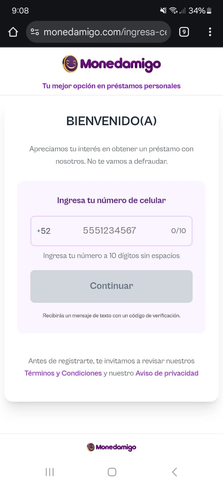 Monedamigo App Interface 2